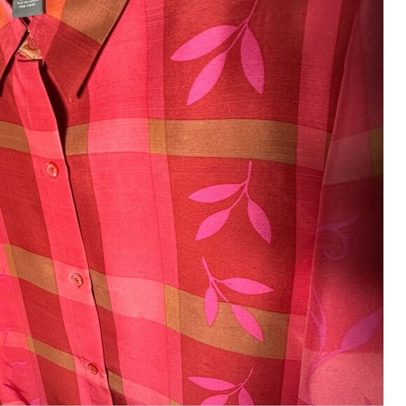 Jessica Holbrook 3 piece set size medium. 100% silk in dark pink. Vibrant, work - Picture 4 of 14